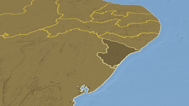 Sergipe - Brazil, region extruded. Bumps