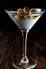 Classic Dry Martini with olives.
