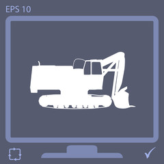 excavator vector icon