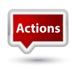 Actions prime red banner button