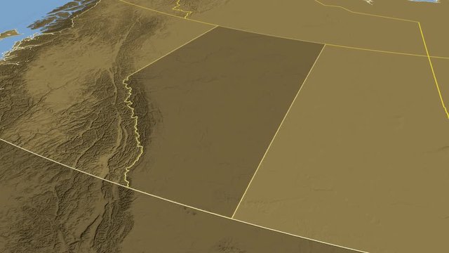 Alberta - Canada, province extruded. Bumps