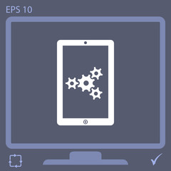 adjustments of touchpad vector icon