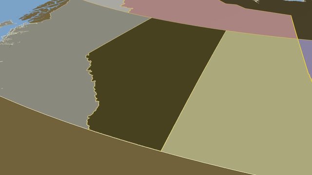 Alberta - Canada, province extruded. Solids