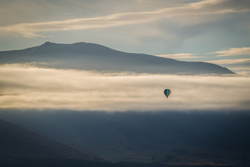 hotair ballon at dawn