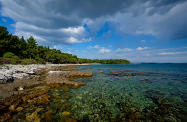 Rovinj Croatia rocky seaside