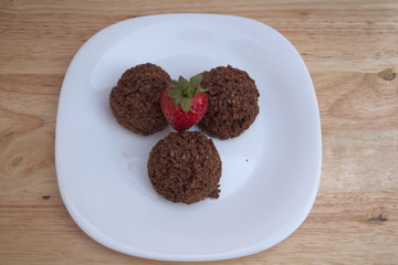 Macarron de chocolate con coco