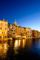 Rovinj Croatia harbor at sunset