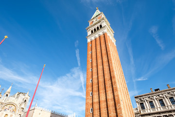 Fototapeta na wymiar St Mark's Campanile on a beautiful day in Venice
