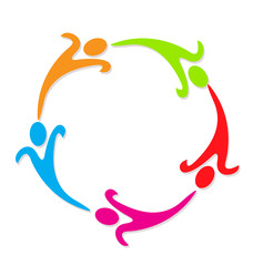 Teamwork business people icon