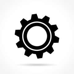 cogwheel icon on white background