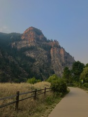 Fototapeta na wymiar the path in Glenwood Canyon, Colorado