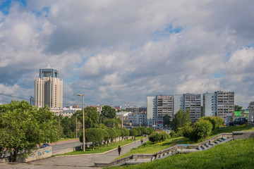 Obraz na płótnie Canvas Ekaterinburg, Russia - July 3, 2017: City streets in the centre of Yekaterinburg