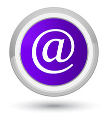 Email address icon prime purple round button
