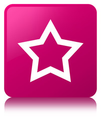 Obraz premium Star icon pink square button