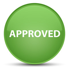 Approved special soft green round button