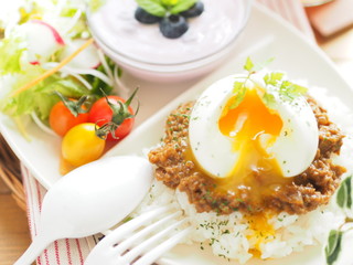 キーマカレーのワンプレートランチ