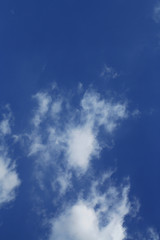 Blue sky with clouds.