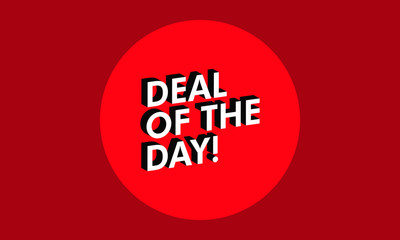 Deal Of The Day in Flat Colours with 3D Style Shadow