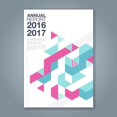 Obraz premium Abstract minimal geometric shapes polygon design background for business annual report book cover brochure flyer poster