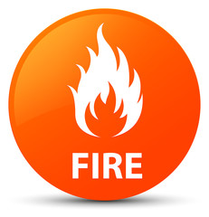 Fire orange round button