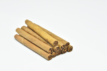 Mini Cigar on White Background