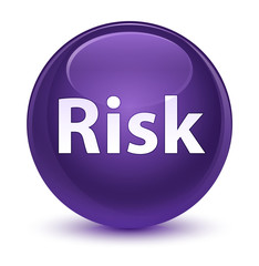 Risk glassy purple round button