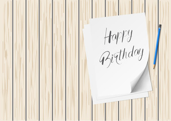 Happy birthday to you, vector lettering, greeting card design