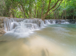 Fototapeta na wymiar Huay Mae Khamin waterfall in national park, Thailand 