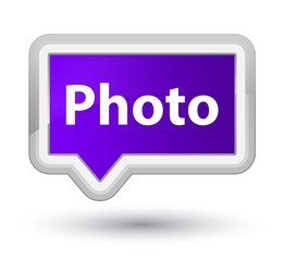 Photo prime purple banner button