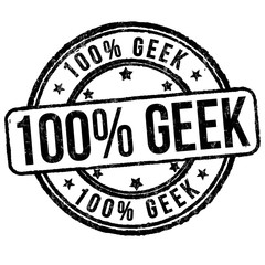 100% Geek sign or stamp