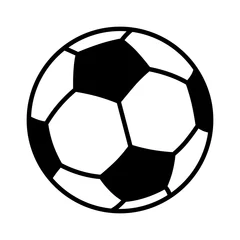 Door stickers Ball Sports Soccer ball or football flat vector icon for sports apps and websites