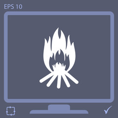 bonfire vector icon