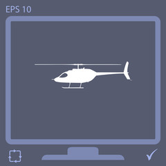 Obraz premium helicopter vector icon