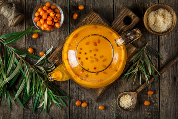  sea buckthorn drink in glass teapo