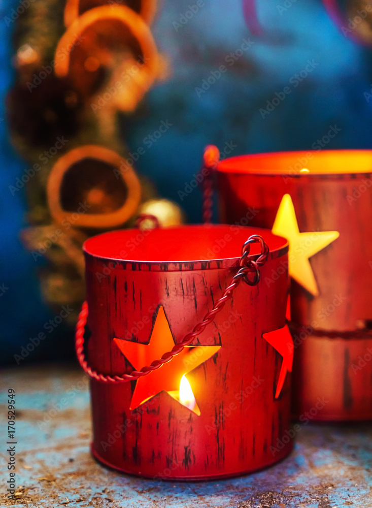 Wall mural christmas candles