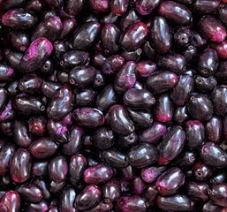 pile of ripe eggplants