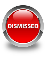Dismissed glossy red round button
