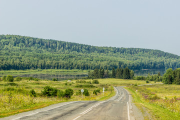 The landscape and the road
