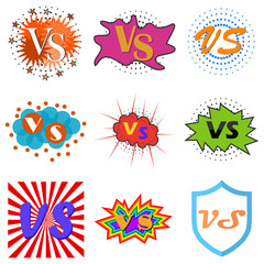 Obraz premium Versus or vs confrontation labels