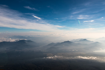 Fototapeta na wymiar Mountains outlook from Mt. Fuji