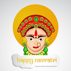 illustration of elements of hindu festival Navratri Background
