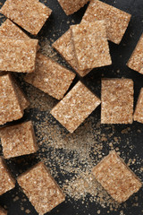 Natural brown sugar cubes