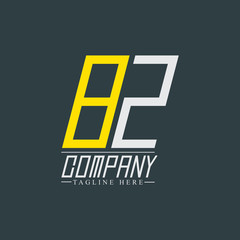 Initial Letter BZ 8Z Rounded Design Logo