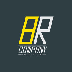 Initial Letter BR 8R Rounded Design Logo