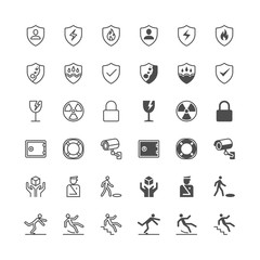 Safety icons, included normal and enable state.