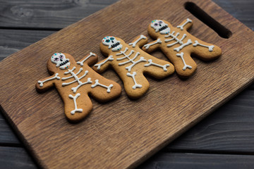 composition of halloween cookies