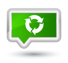 Refresh icon prime green banner button