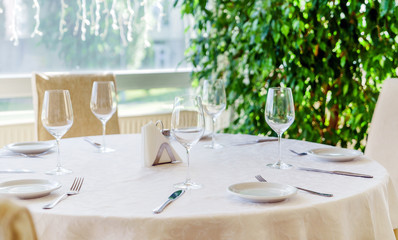 table set for meal