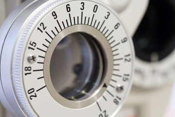 Ophthalmology machine closeup for checking eye