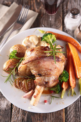 lamb leg and vegetable